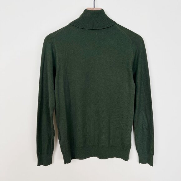 Massimo Dutti Silk Wool Thin Turtleneck Sweater Light Quiet Luxury Slytherin - Picture 7 of 10